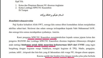 Postingan viral di media sosial terkait surat penolakan kegiatan KKN Mahasiswa UMM di Kawasan Kasembon, Kabupaten Malang. (Akun Media Sosial Instagram @rifkyjafarthalib.official)